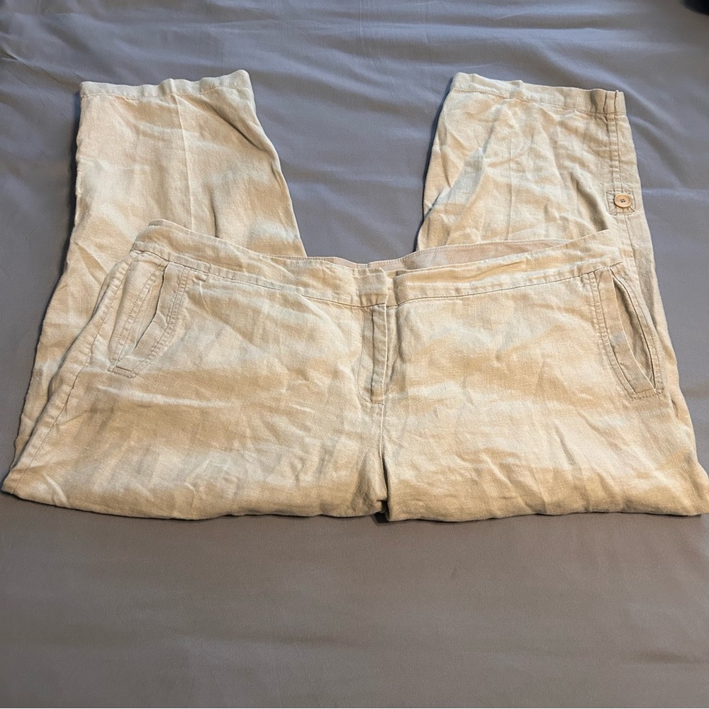 Eileen Fisher Linen Crop Pants